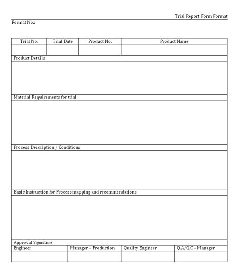 trial hole report template